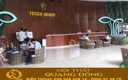 Mẫu bàn ghế giả mây QD-2056 tại Công ty Cổ phần Tập đoàn Tecco (Tecco Group)