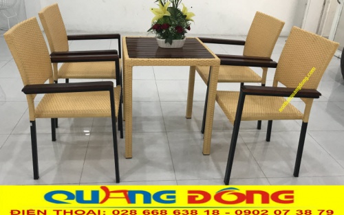 Ghế giả mây cho quán cafe sân vườn