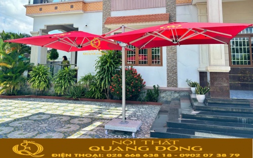 Dù đôi lệch tâm vuông 2.5m phù hợp nhiều không gian