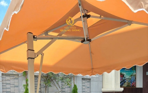 Kèo dù lệch tâm vuông 2.5m có rèm