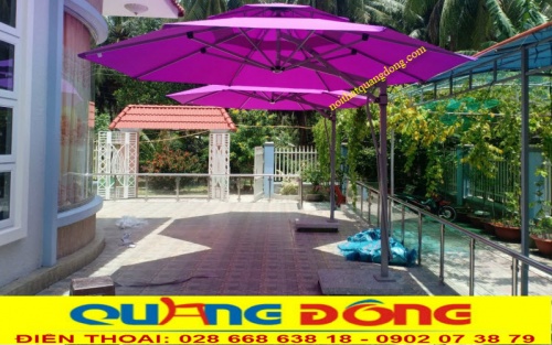 Dù lệch tâm 3,7 mét màu tím