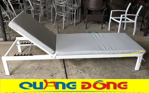 Ghế hồ bơi giả mây QD-1247 có nệm 