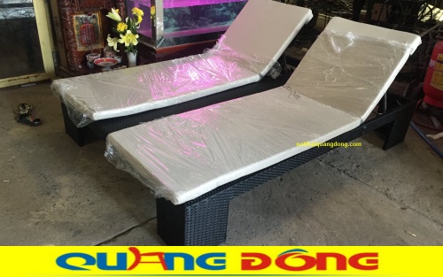 Ghế nằm hồ bơi đôi QD-507 được ghi hình tại xưởng