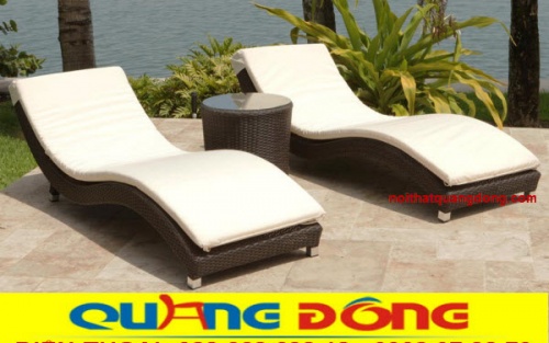 Ghế nằm hồ bơi QD-576 màu nâu