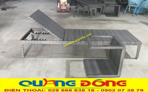 Mẫu ghế nằm hồ bơi giả mây QD-585