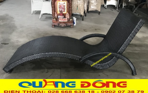 Ghế nằm hồ bơi QD-590 màu đen