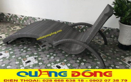 Ghế nằm hồ bơi giả mây QD-590 màu xám
