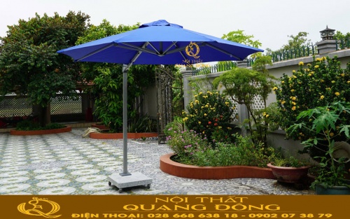 Khung dù nghiêng lệch tâm tròn 2.9m bằng thép sơn tĩnh điện chắc chắn