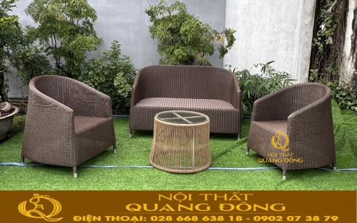 Sofa giả mây QD - 756 điểm nhấn sang trọng cho không gian sân vườn