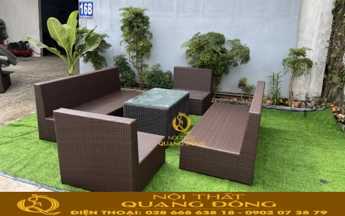 Sofa mây nhựa QD-604 sang trọng