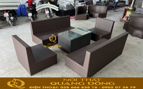Sofa mây nhựa QD-604 sang trọng