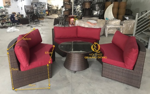 Ghế sofa tròn QD-605 không có bàn phụ 