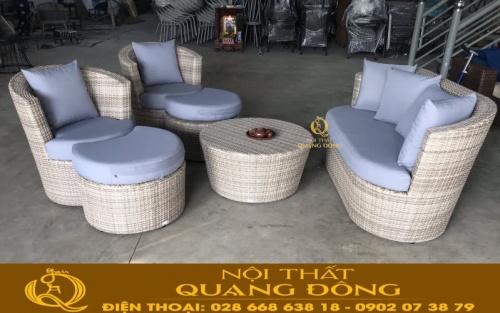 Nội Thất Quang Đông ra mẫu Sofa giả mây QD-615