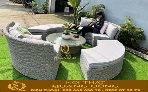 sofa ngoài trời giả mây QD-621 