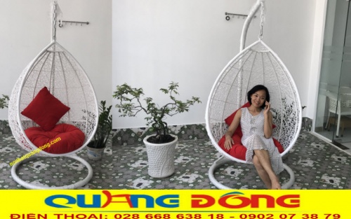Xích đu mây nhựa QD - 425