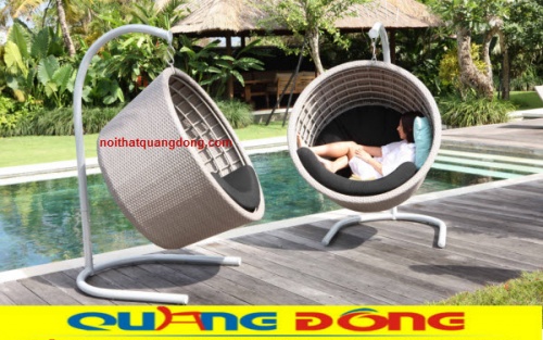 xích đu mây nhựa QD - 419