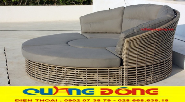 Giường tắm nắng QD-519 tiện nghi cho bãi biển hồ bơi, sân vườn Mẫu giường tắm nắng QD-519 được thiết kế lắp ghép tiện lợi