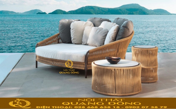 Giường tắm nắng QD-549 tối ưu cho bãi biển hồ bơi khu resort, khách sạn
