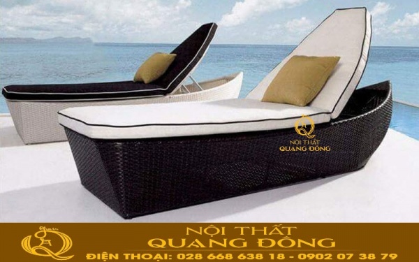 Ghế nằm hồ bơi QD-1240 thiết kế mô phòng hình chiếc thuyền lạ mắt