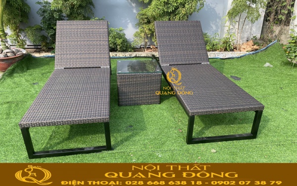 Ghế nằm hồ bơi QD-1269 được thiết kế thanh gọn đơn giản tối ưu không gian sử dụng