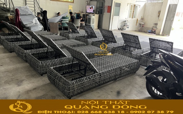 Ghế hồ bơi mây nhựa QD-1281 thiết kế tối ưu công năng sử dụng