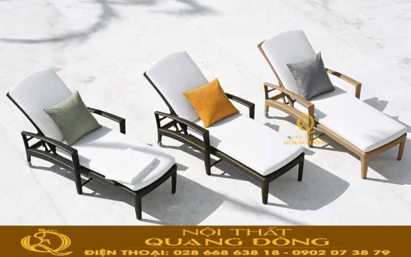 Ghế nằm hồ bơi mây nhựa - Sản phẩm tiện nghi cho các dự án, công trình