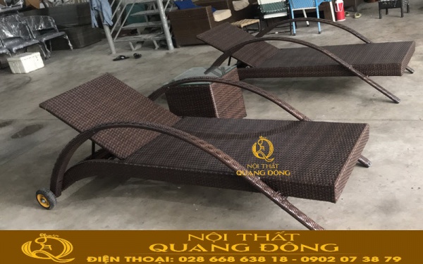 Ghế nằm hồ bơi QD-252 được nghiệm thu ghi hình tại xưởng trước khi bàn giao cho khách tại Khách sạn THE ARRIVALS tại Quận 1 - TP HCM