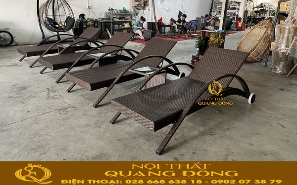  Mẫu ghế nằm hồ bơi QD-252 được sản xuất tại xưởng Công ty Nội Thất Quang Đông