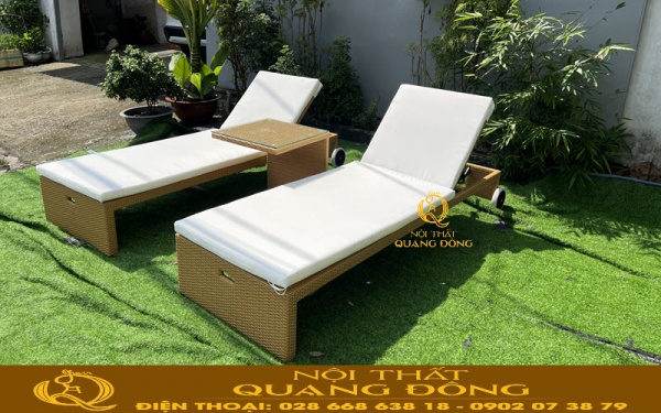 Mẫu ghế nằm hồ bơi quốc dân, thanh gọn đơn giản mà sang trọng