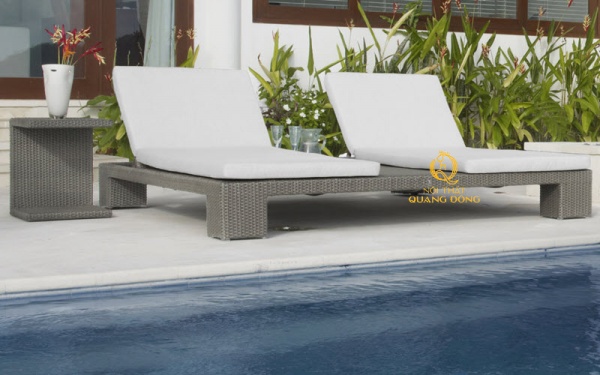 Ghế nằm hồ bơi giả mây QD-507 Nội thất Quang Đông