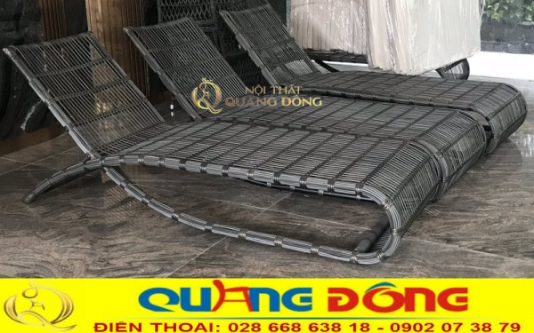 Ghế nằm hồ bơi QD-563 thiết kế nguyên khối sang trọng, tiện lợi phù hợp cho nhiều kiểu không gian ngoại thất
