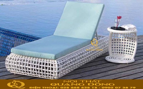Ghế hồ bơi giả mây QD - 588 thiết kế tinh tế cùng chất liệu bền bỉ