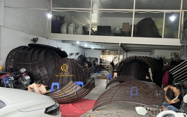 Giường tắm nắng giả mây QD - 533 được thực hiện từng công đoạn với độ chính xác cao 