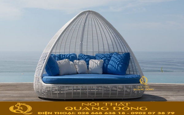 Giường tắm nắng QD-533 màu trắng tinh khiết sang trọng Giường tắm nắng QD-533 màu trắng kết hợp cùng nệm lót màu xanh, tạo điểm nhấn nổi bật