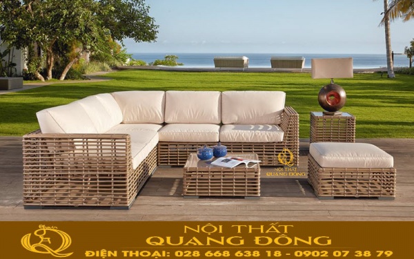 Sofa giả mây QD-649 thích hợp nhiều không gian ngoại thất