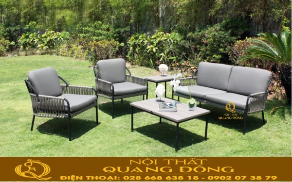 Bộ sofa giả mây QD-664 phong cách thiết kế tinh giản, thanh lịch, hài hoà với không gian sống hiện đại