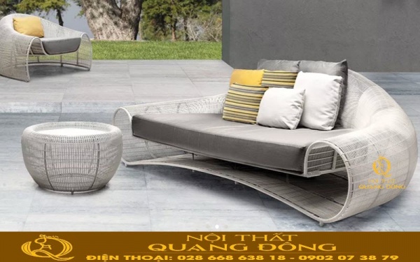 Sofa giả mây QD-694 kiểu dáng phá cách với form ghế rộng rãi cho không gian thêm nổi bật và tiện nghi