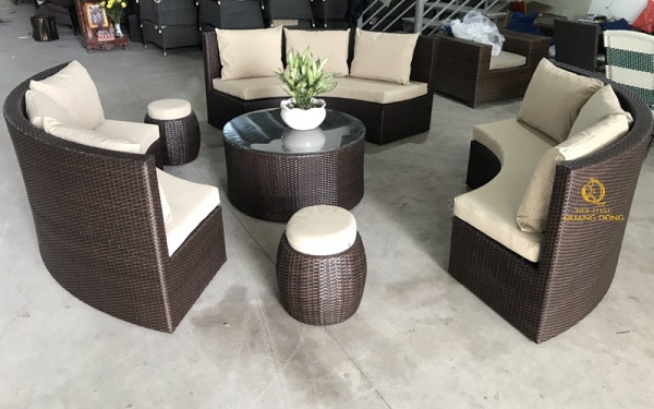 Sofa giả mây QD-702 thiết kế hiện đại, mềm mại và đầy đủ tiện nghi