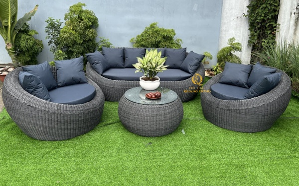 Sofa mây nhựa ít tốn công bảo dưỡng giúp tiết kiệm thời gian