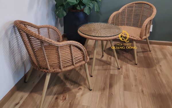 Mẫu bàn 2 ghế dùng cho ban công sân vườn QD-2046