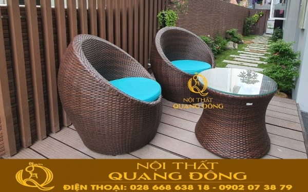 Bàn ghế ban công QD-211 Bàn ghế ban công QD-211 sản phẩm chất liệu nhựa giả mây