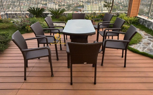 Bộ bàn ghế mây nhựa QD - 2100 Nội thất Quang Đông