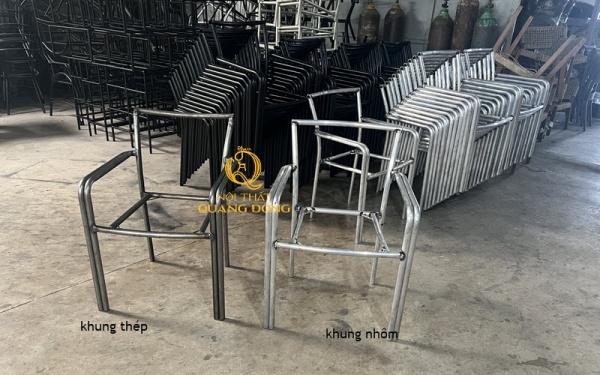 Khung ghế giả mây QD-326 bằng nhôm và thép tuỳ bạn lựa chọn