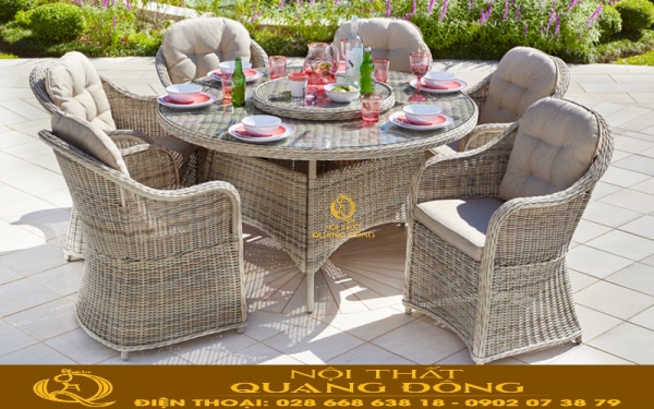 Bộ bàn ghế sân vườn QD-381 Nội thất Quang Đông