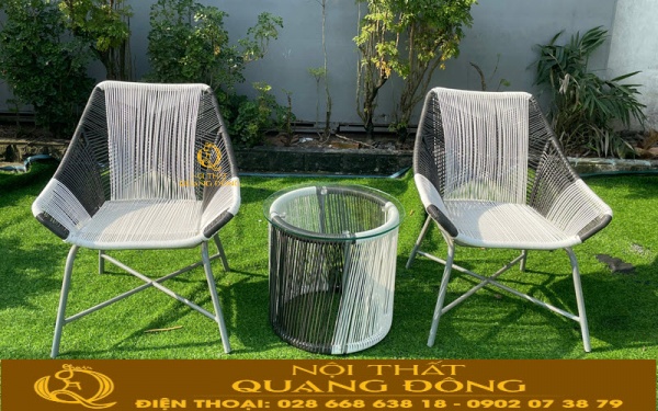 Sử dụng bộ bàn 2 ghế mây nhựa QD-386 cho nhiều không gian khác nhau