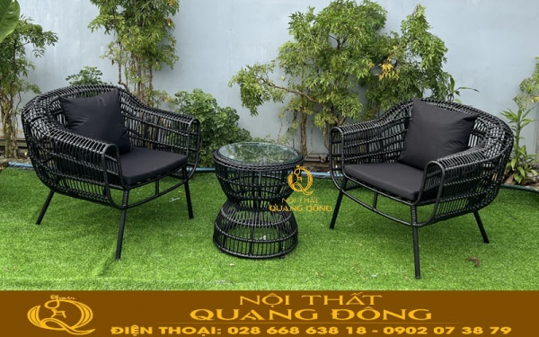 Bàn ghế giả mây có độ bền vượt trội