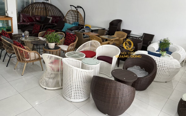 Mẫu bàn ghế giả mây chất lượng