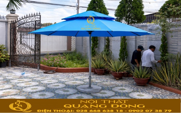 dù che nắng, mẫu dù đúng tâm Mẫu dù đúng tâm 2 tầng diện tích che nắng lớn, thông thoáng hơn