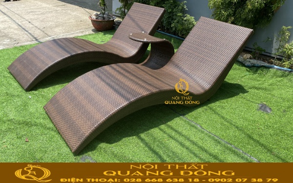 Ghế nằm hồ bơi QD-1251 được ghi hình tại Công ty Nội Thất Quang Đông 