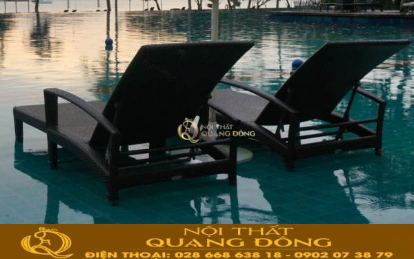 Ghế nằm hồ bơi ngâm dưới nước QD-1259 Ghế nằm hồ bơi QD-1259 ngâm trực tiếp dưới nước, sản phẩm bằng mây nhựa vô cùng êm thoáng